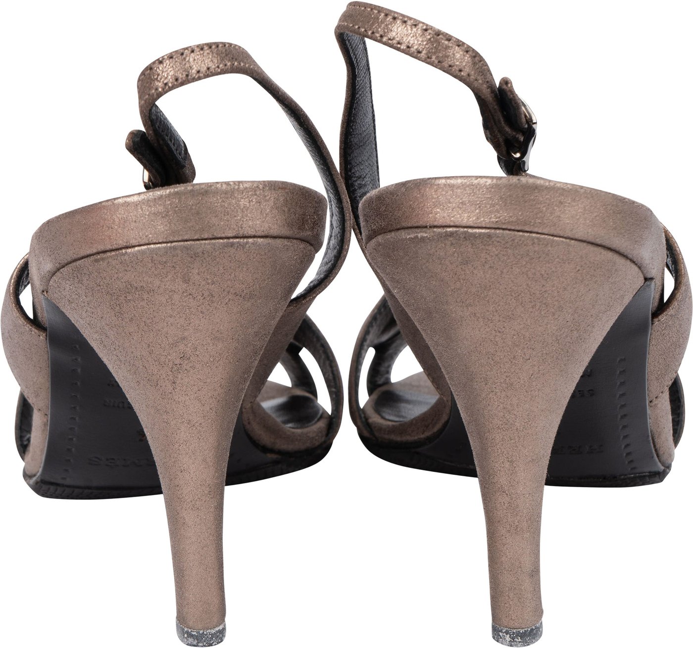 Hermès Silver Leather Night 90 Heels (34)