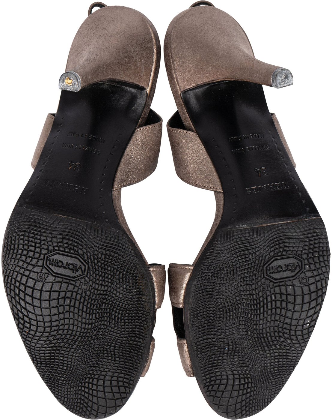 Hermès Silver Leather Night 90 Heels (34)