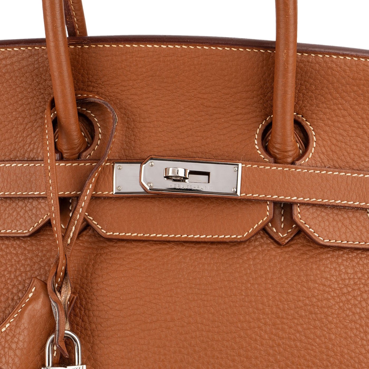 Hermès Brun Taurillon Clemence Leather Alezan Palladium Birkin 35 Handbag