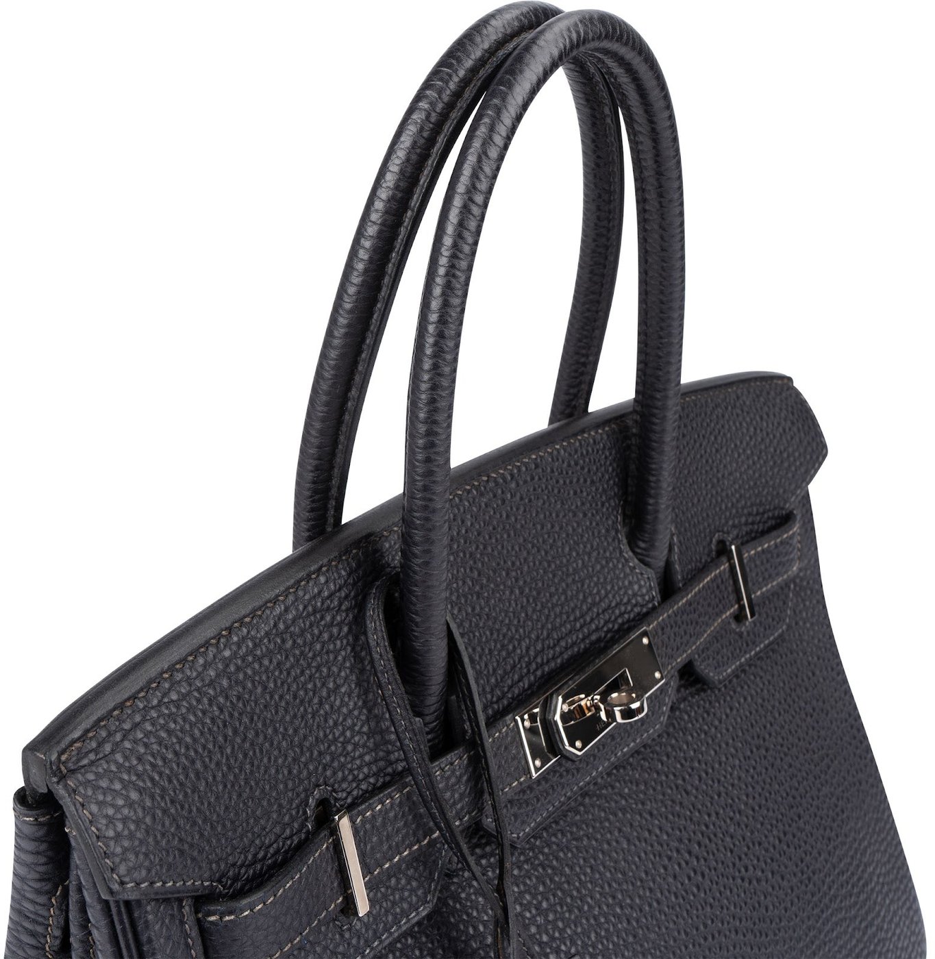 Hermès Dark Navy Bleu Togo Leather Palladium Birkin 30 Handbag
