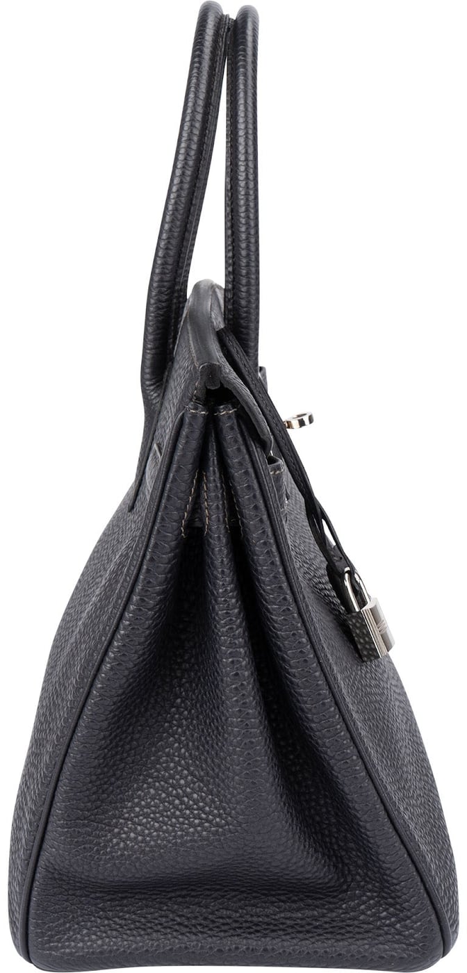 Hermès Dark Navy Bleu Togo Leather Palladium Birkin 30 Handbag
