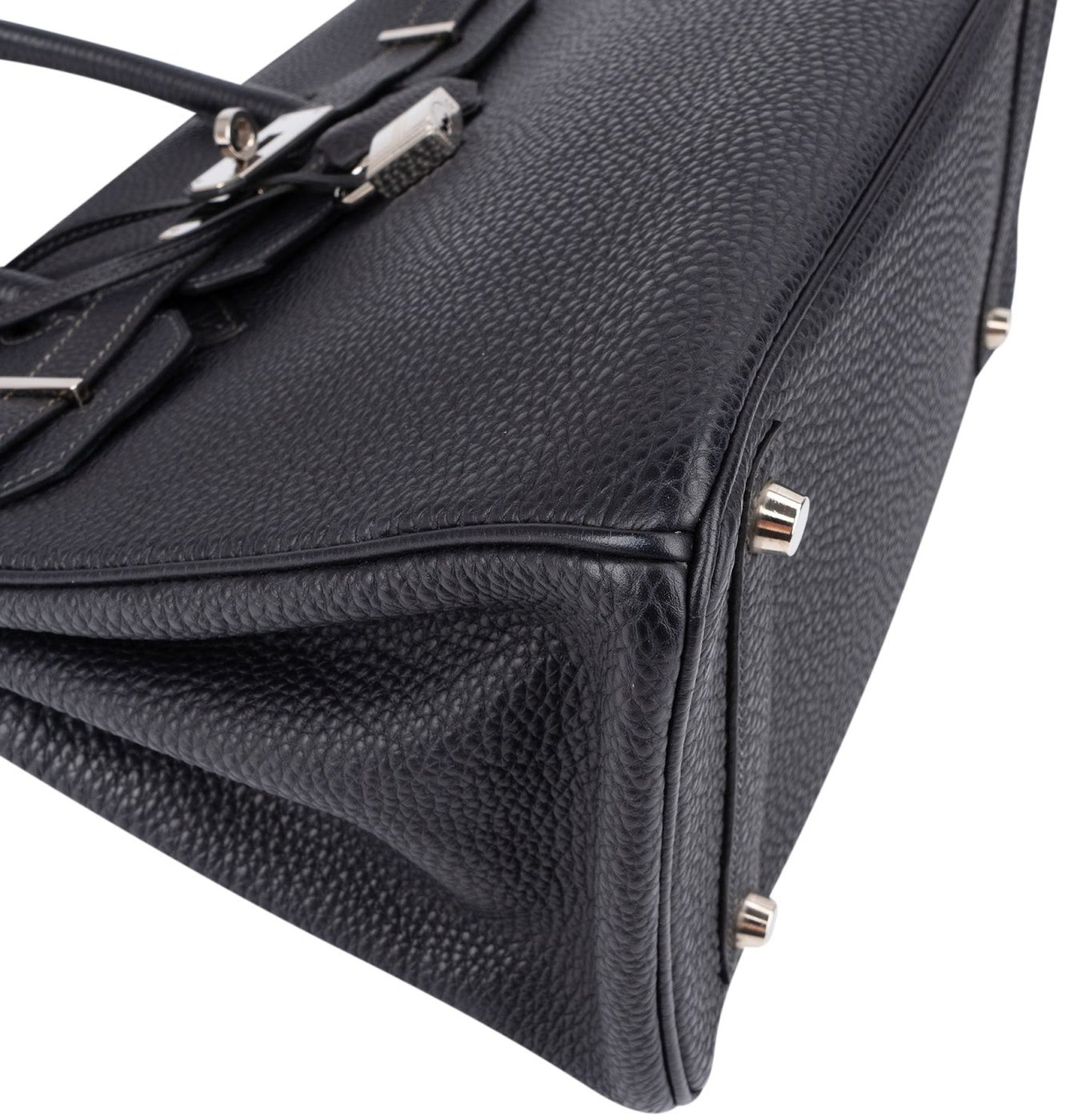 Hermès Dark Navy Bleu Togo Leather Palladium Birkin 30 Handbag