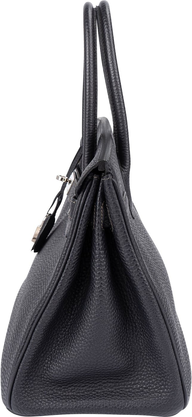 Hermès Dark Navy Bleu Togo Leather Palladium Birkin 30 Handbag