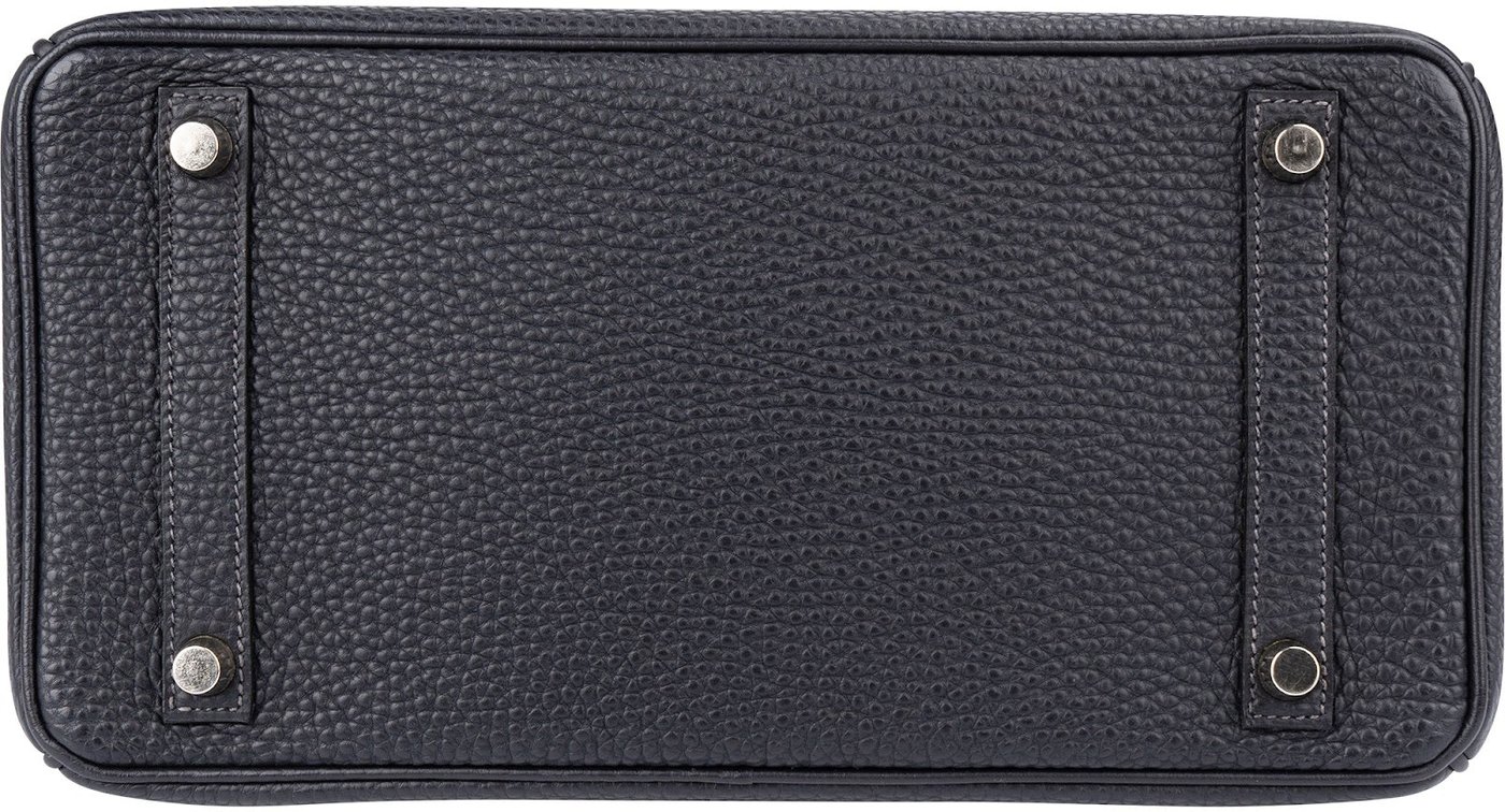 Hermès Dark Navy Bleu Togo Leather Palladium Birkin 30 Handbag