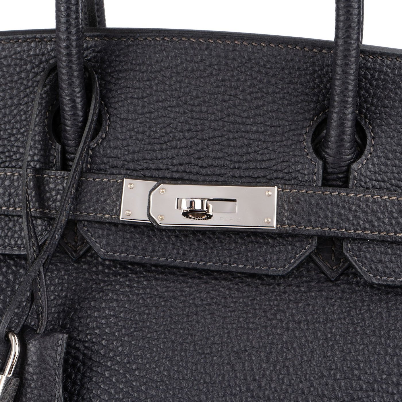 Hermès Dark Navy Bleu Togo Leather Palladium Birkin 30 Handbag