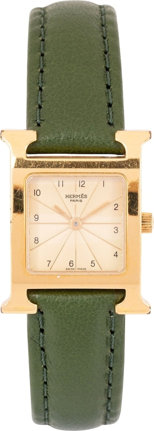 Hermès Gold Tone Heure H HH1.201 Woman Watch