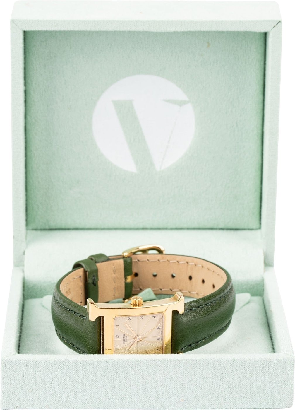 Hermès Gold Tone Heure H HH1.201 Woman Watch