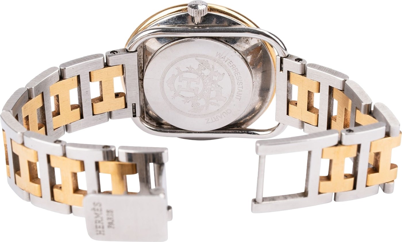 Hermès Two-Tone Sellier Arceau Woman Watch