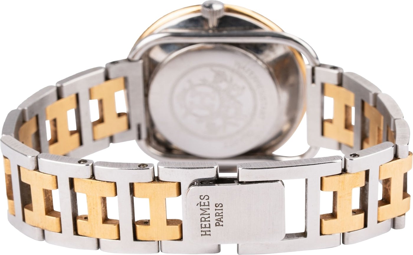 Hermès Two-Tone Sellier Arceau Woman Watch