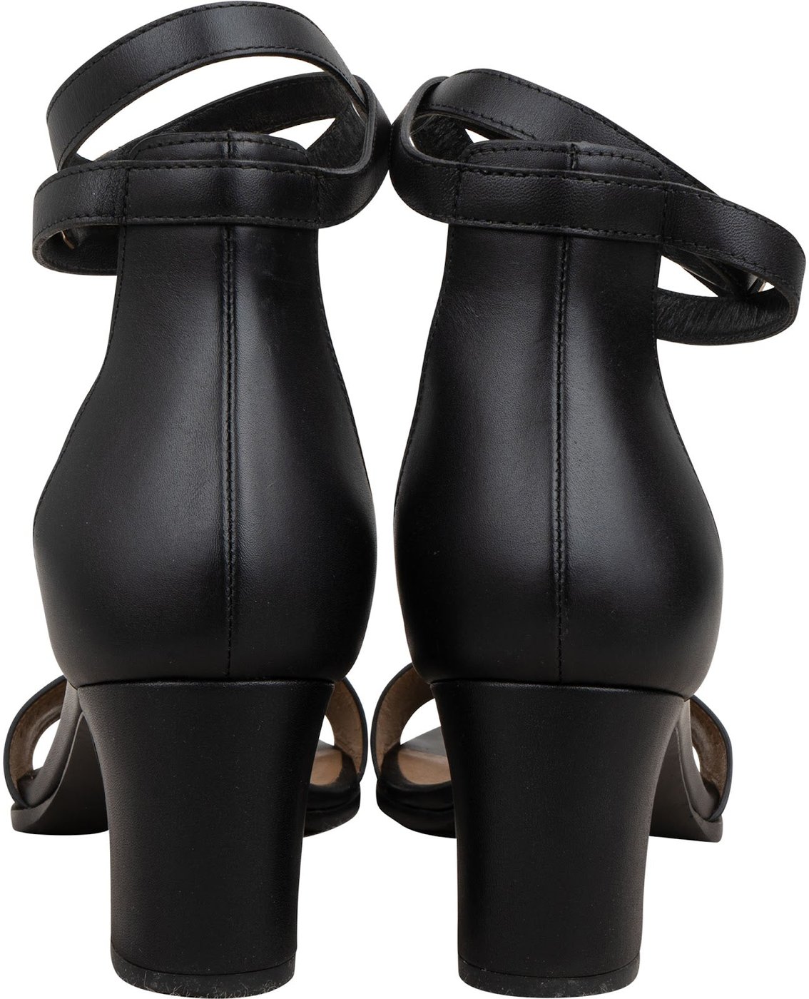 Hermès Black Calfskin Kelly Lock Nuba 50 Block Heel Manege Sandals (40)