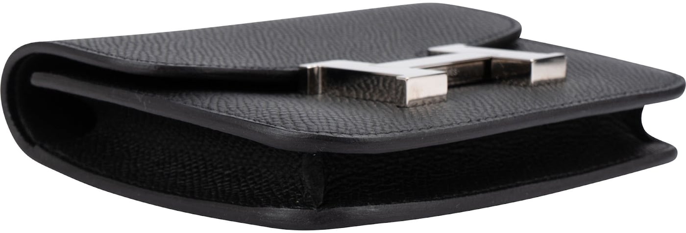Hermès Black Epsom Constance Compact Wallet