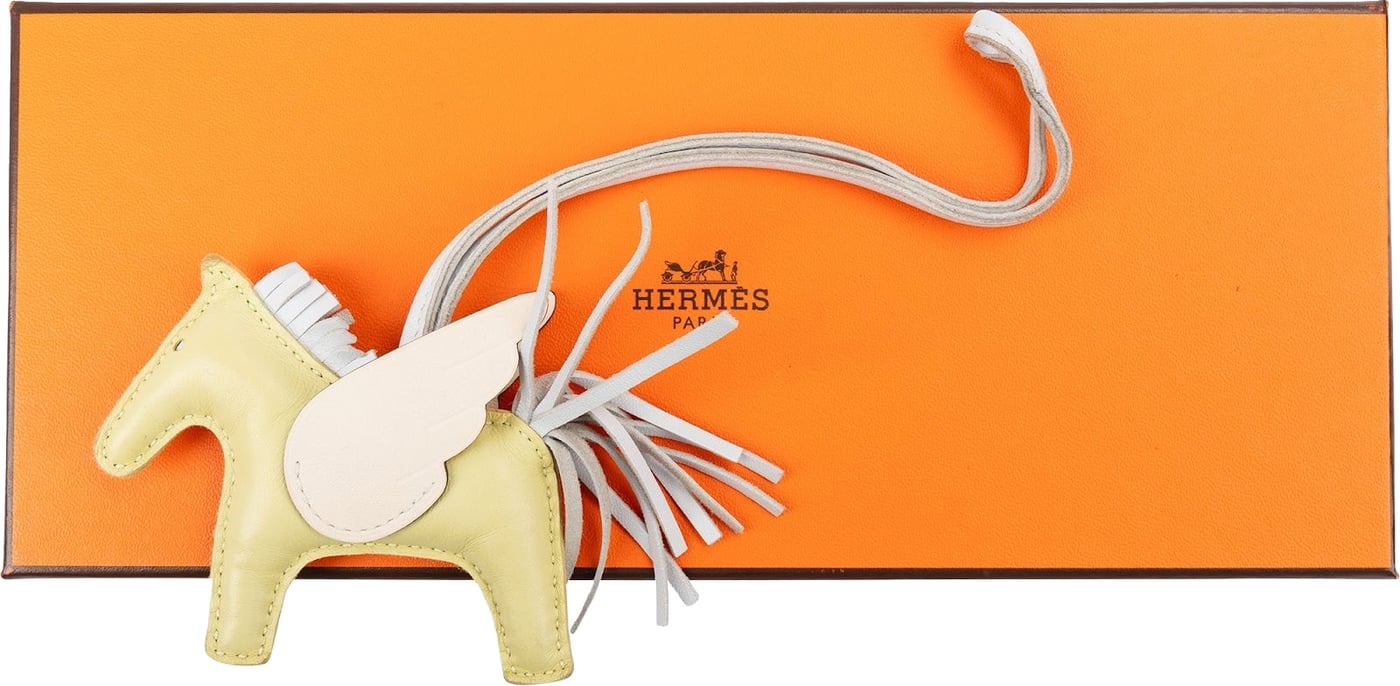 Hermès Tricolor Leather Rodeo Pegase PM Pendant