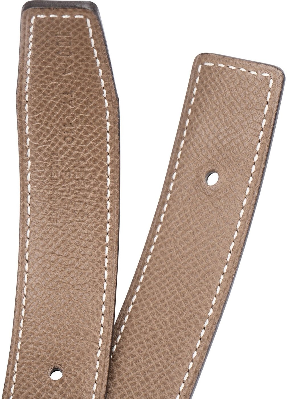 Hermès Bicolor Leather Reversible Gamma H Belt (110)