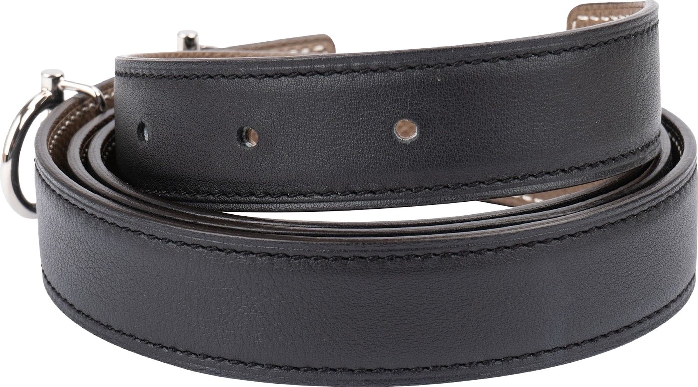 Hermès Bicolor Leather Reversible Gamma H Belt (110)