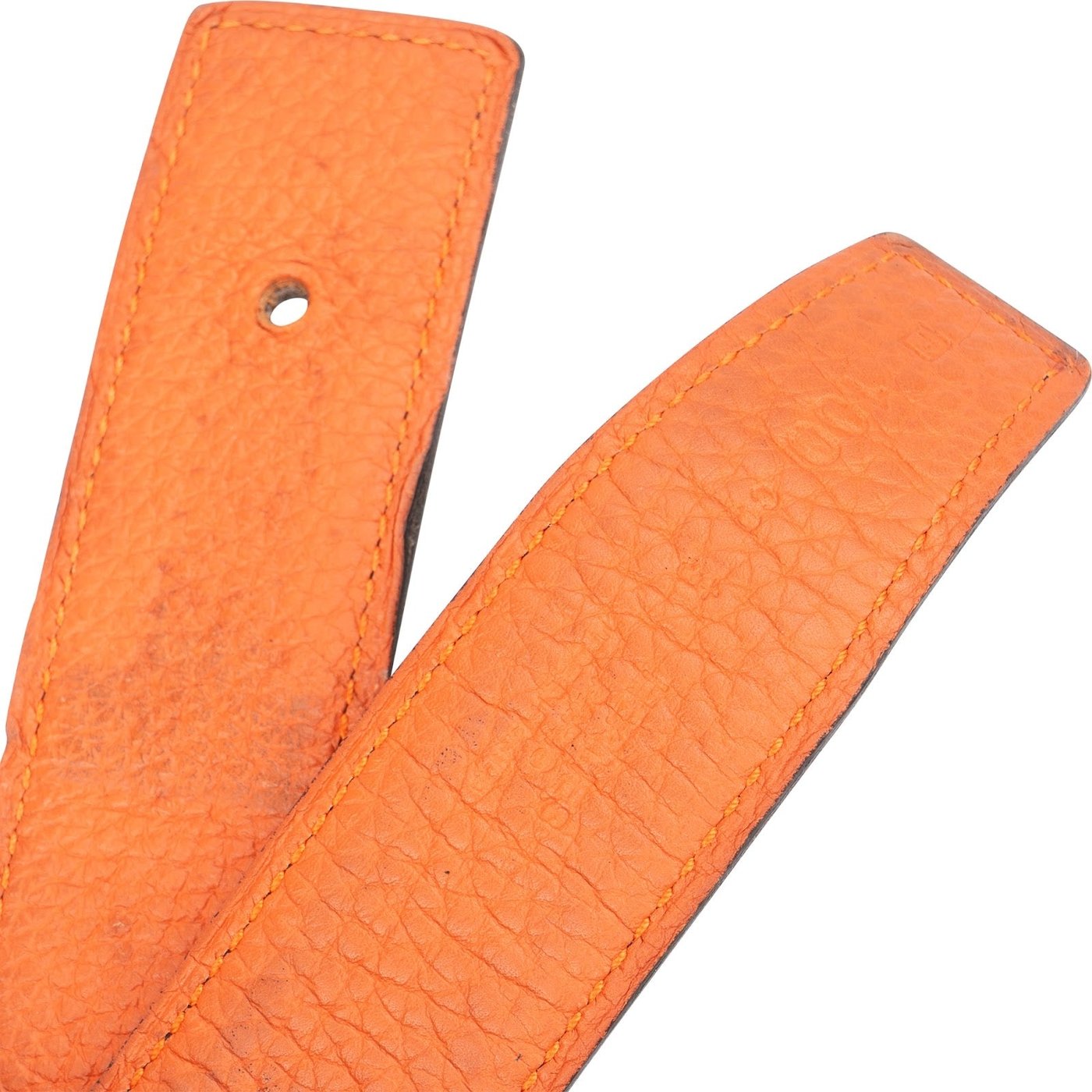 Hermès Bicolor Leather Reversible H Belt (100)