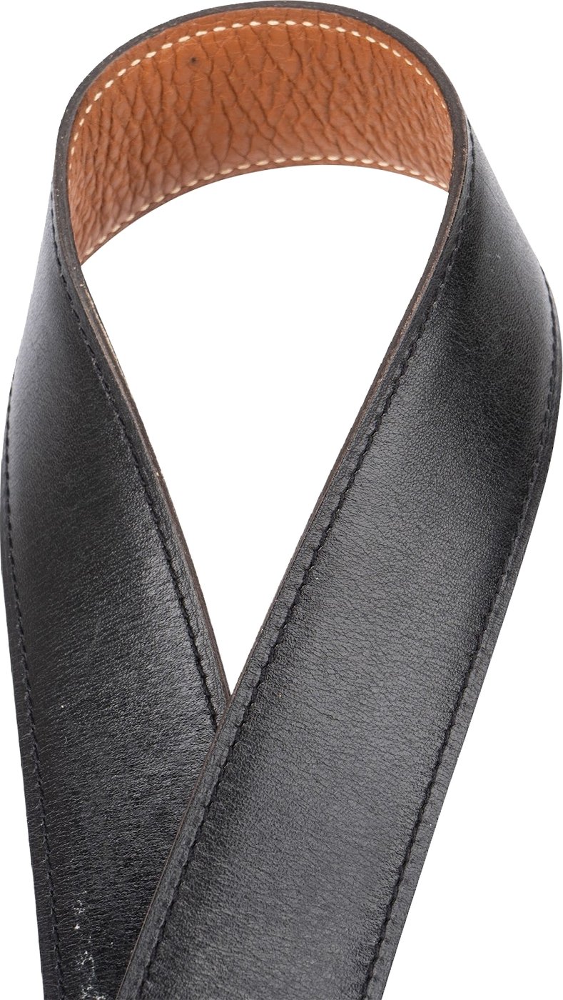 Hermès Bicolor Leather Reversible H Belt (90)