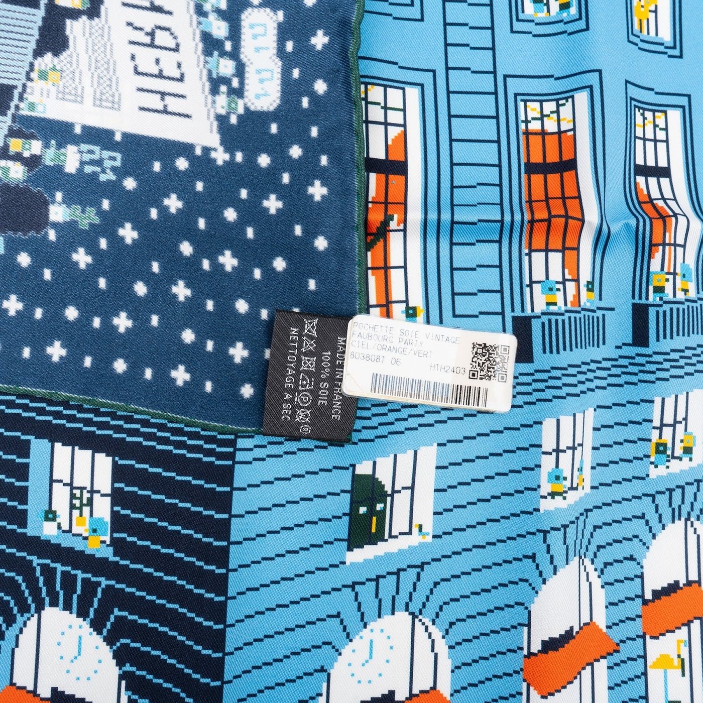 Hermès Faubourg Party Silk 45 Scarf Tuch