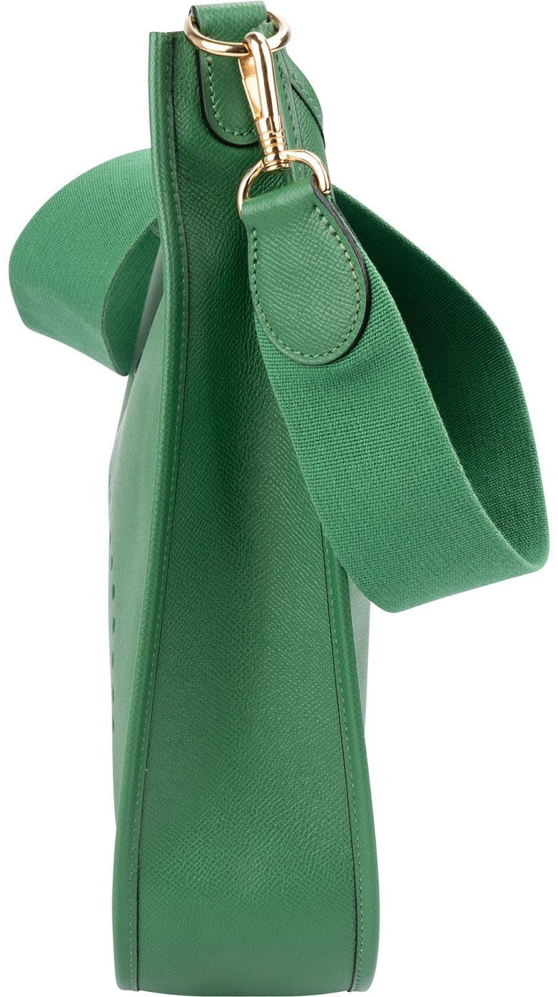 Hermès Vert Epsom Leather Evelyne GM Crossbody Bag