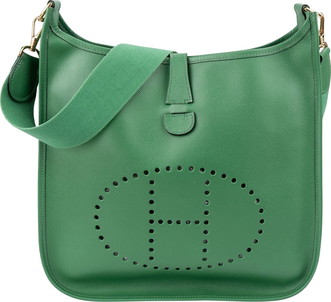 Hermès Vert Epsom Leather Evelyne GM Crossbody Bag