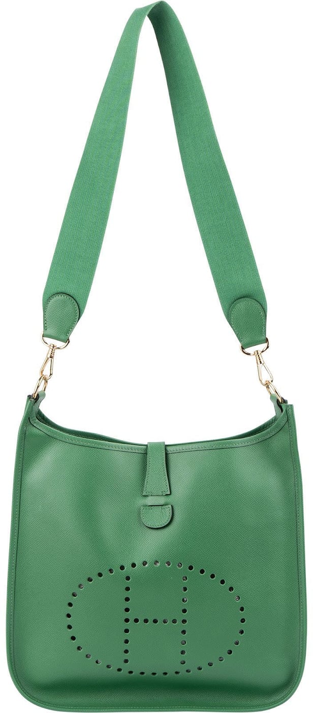 Hermès Vert Epsom Leather Evelyne GM Crossbody Bag