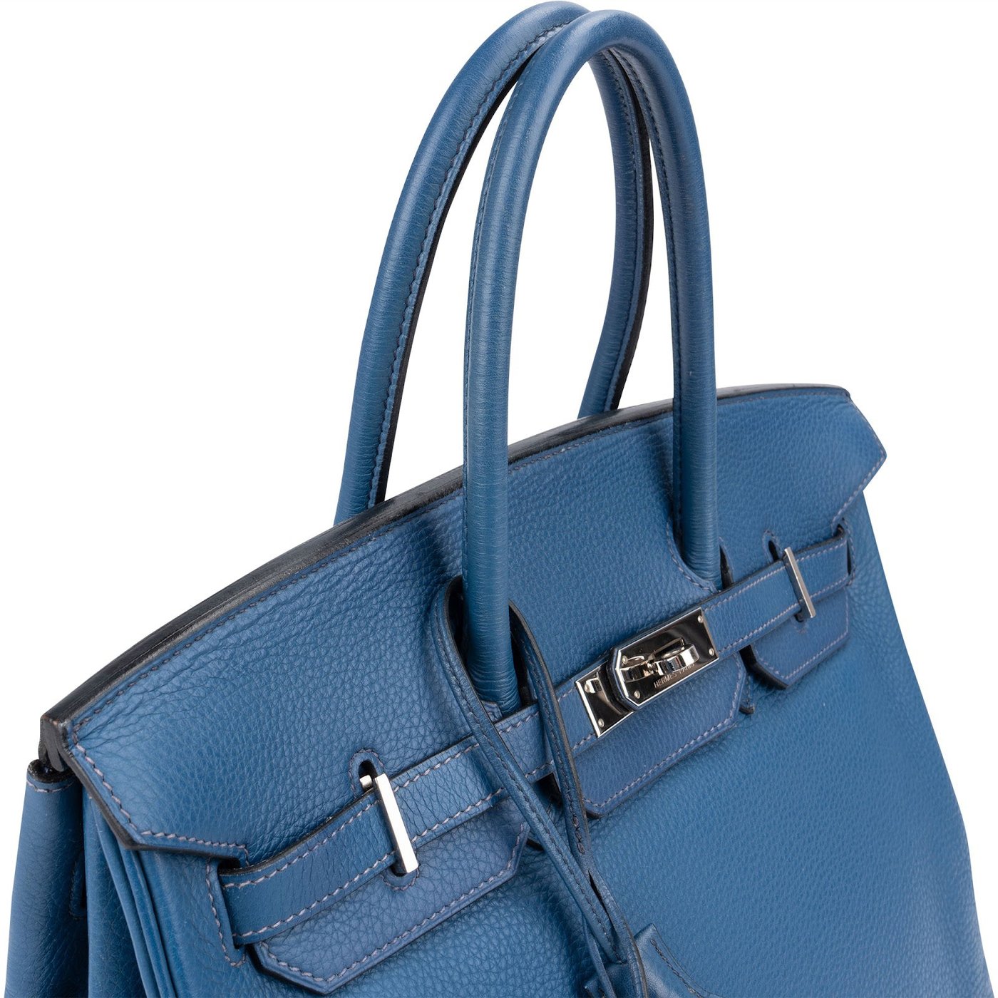 Hermès Togo Leather Blue Brighton Palladium Birkin 35 Handbag