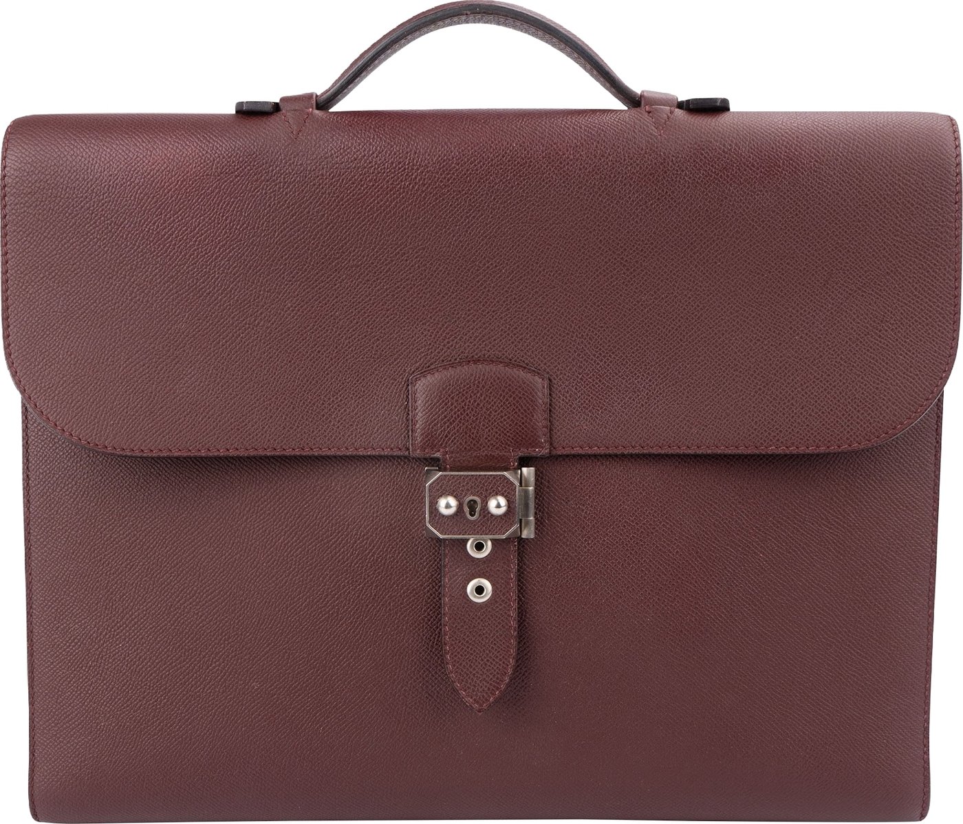 Hermès Rouge H Epsom Leather Sac à Dépêches 38 Handbag