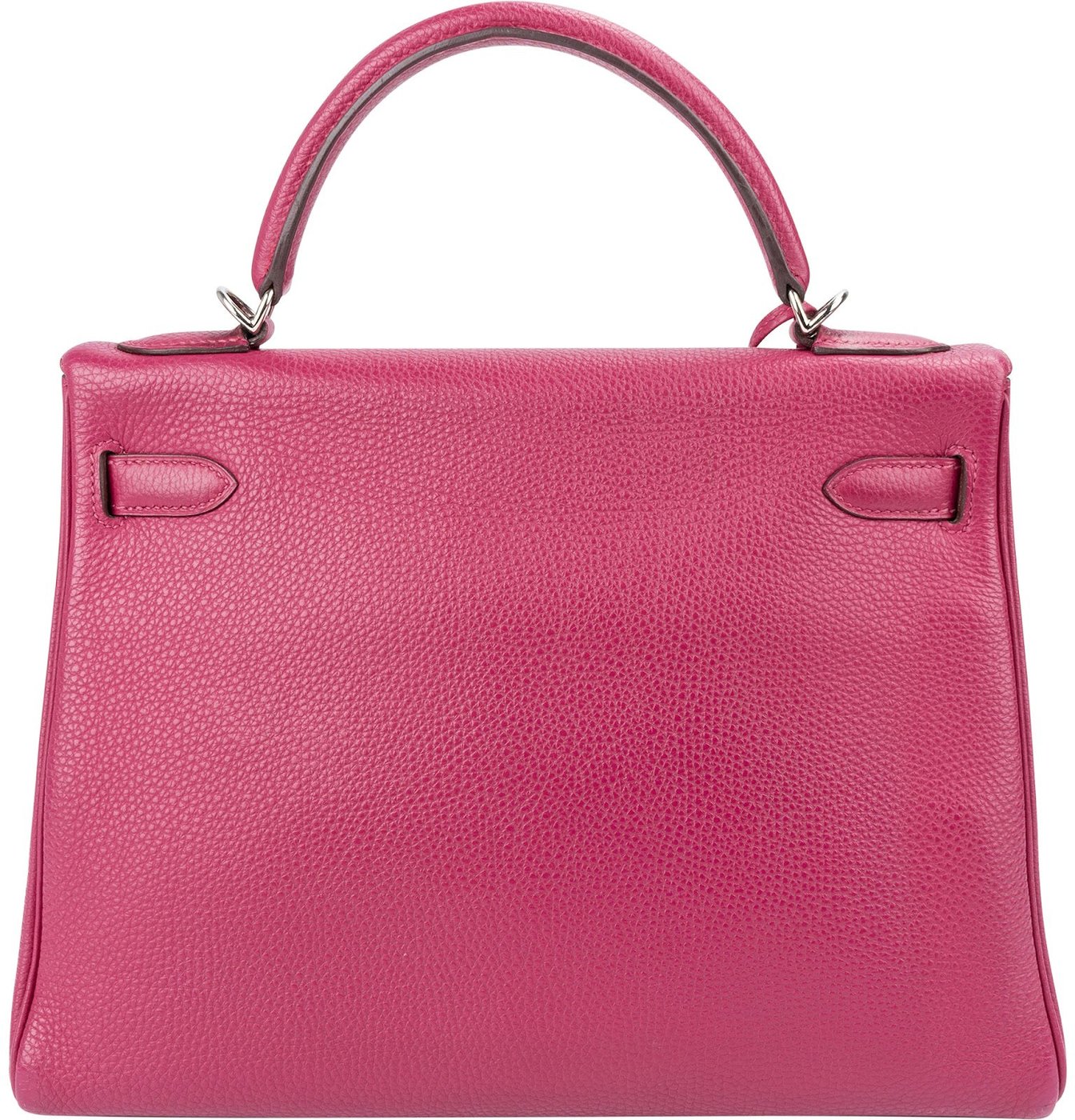 Hermès Tosca Clemence Leather Palladium Kelly 32 Handbag