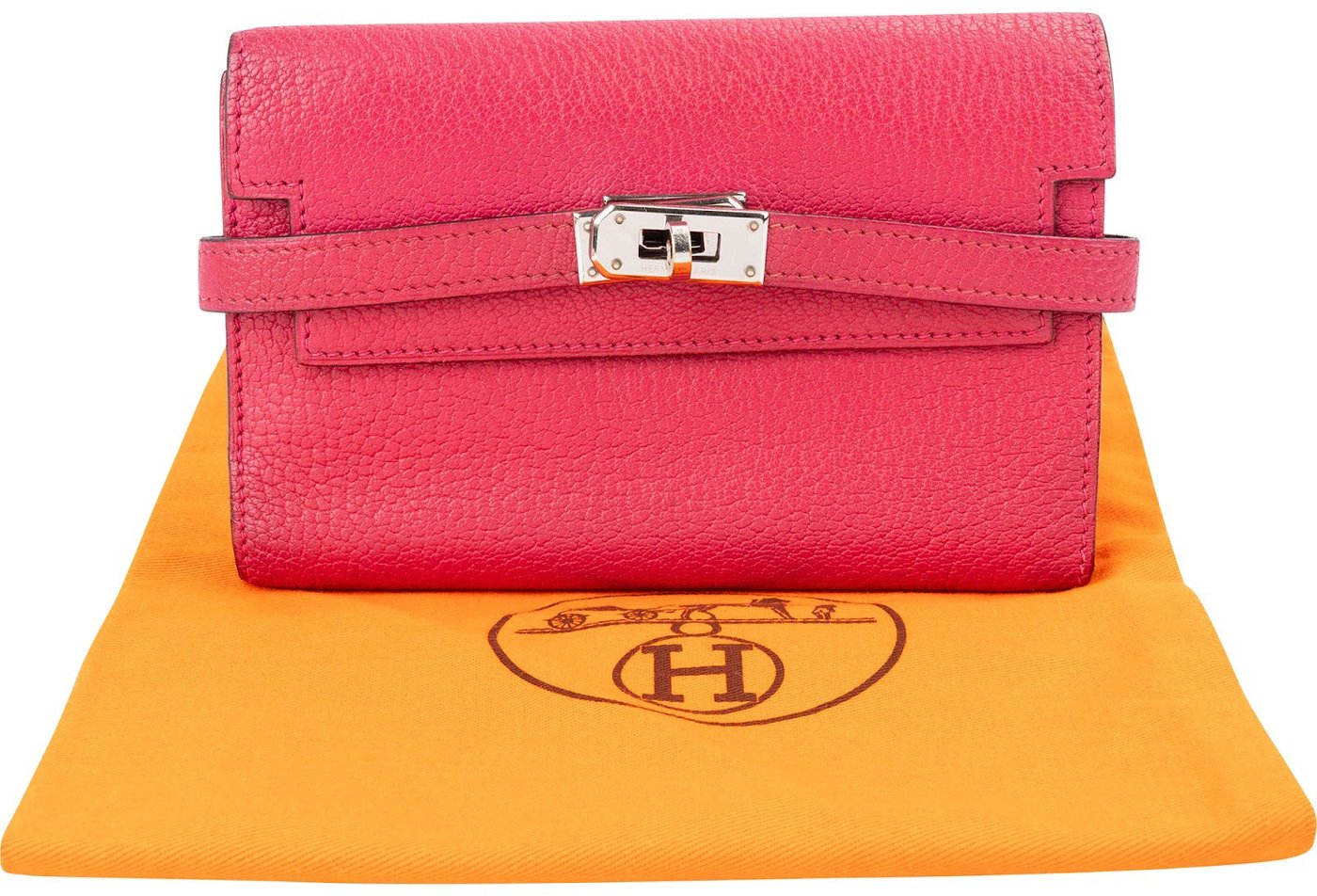 Hermès Pink Togo Leather Kelly 15 Wallet
