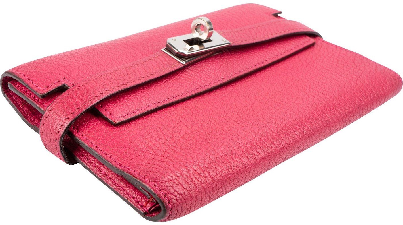 Hermès Pink Togo Leather Kelly 15 Wallet