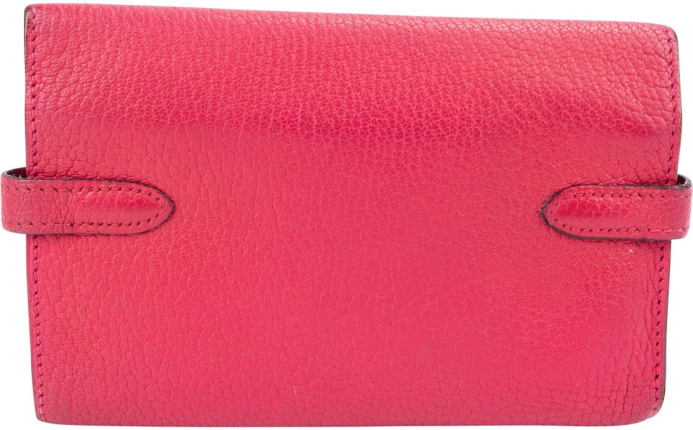 Hermès Pink Togo Leather Kelly 15 Wallet