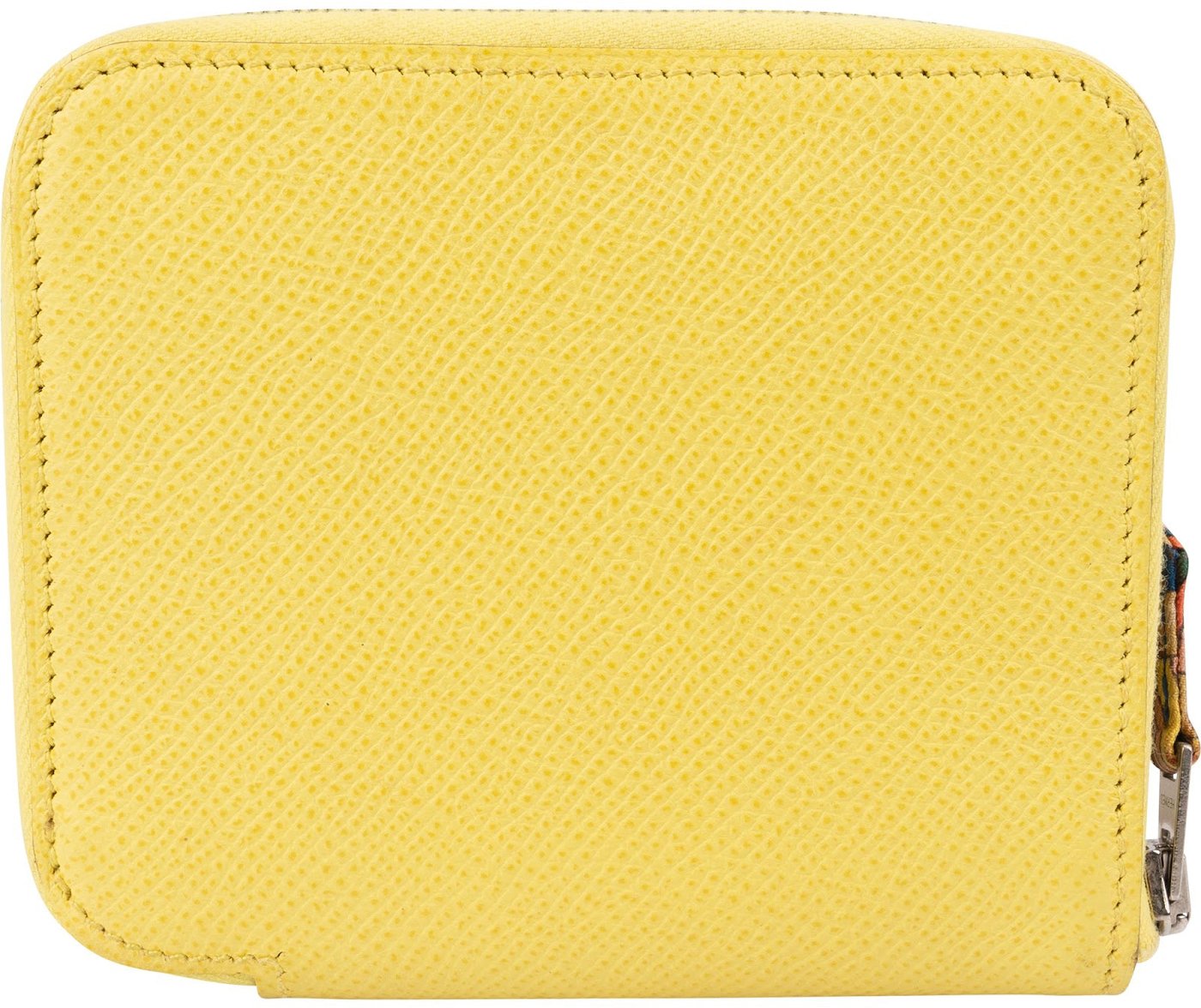 Hermès Yellow Epsom Leather Silk'in Azap Compact Wallet