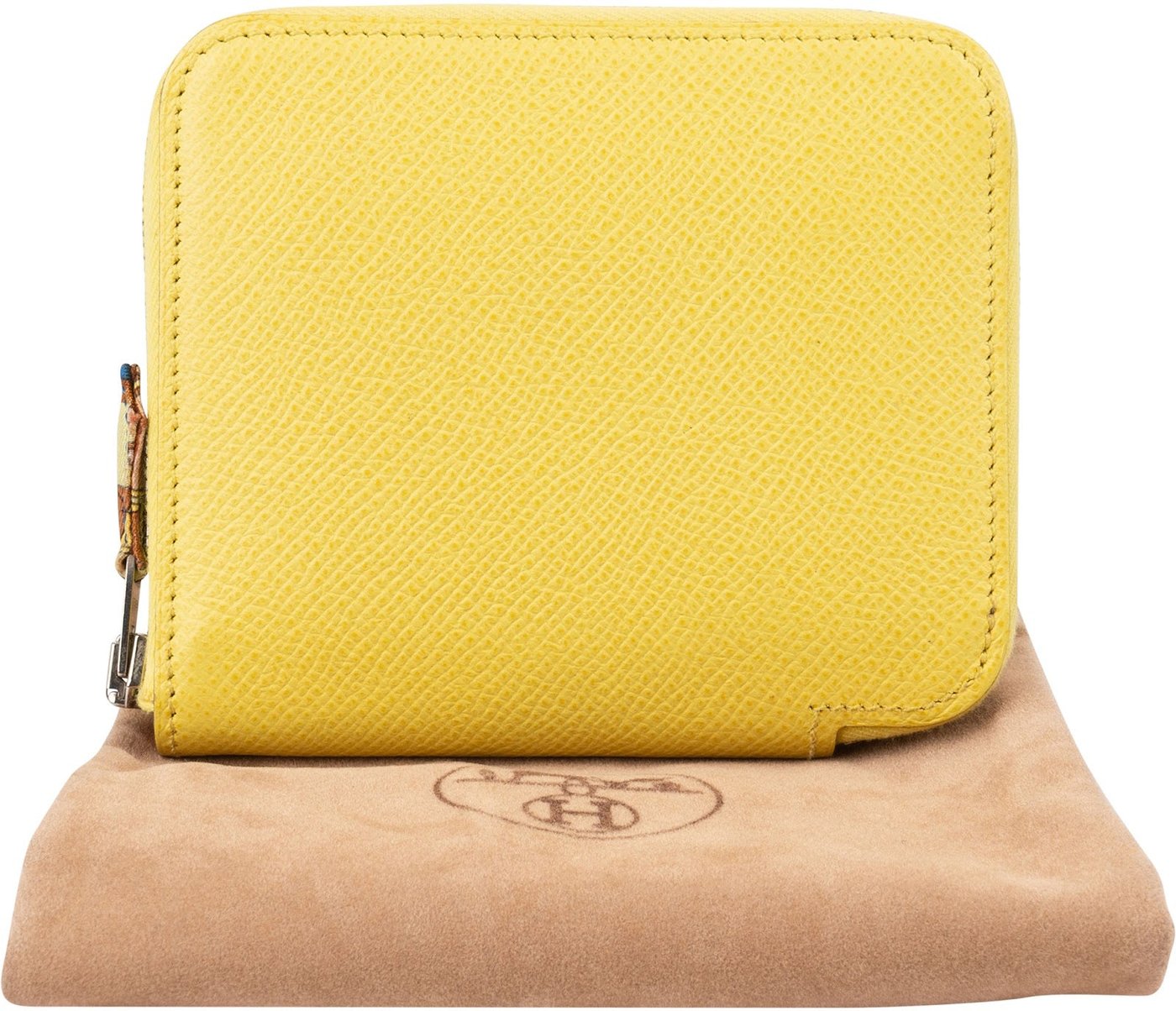 Hermès Yellow Epsom Leather Silk'in Azap Compact Wallet