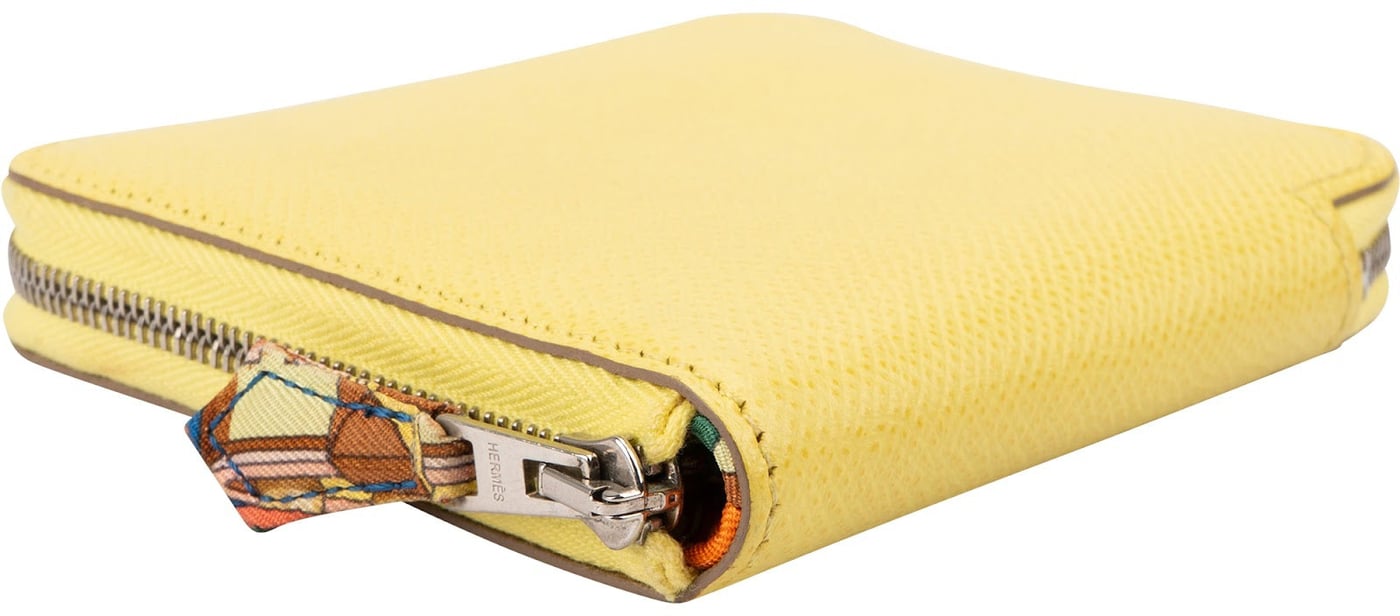 Hermès Yellow Epsom Leather Silk'in Azap Compact Wallet