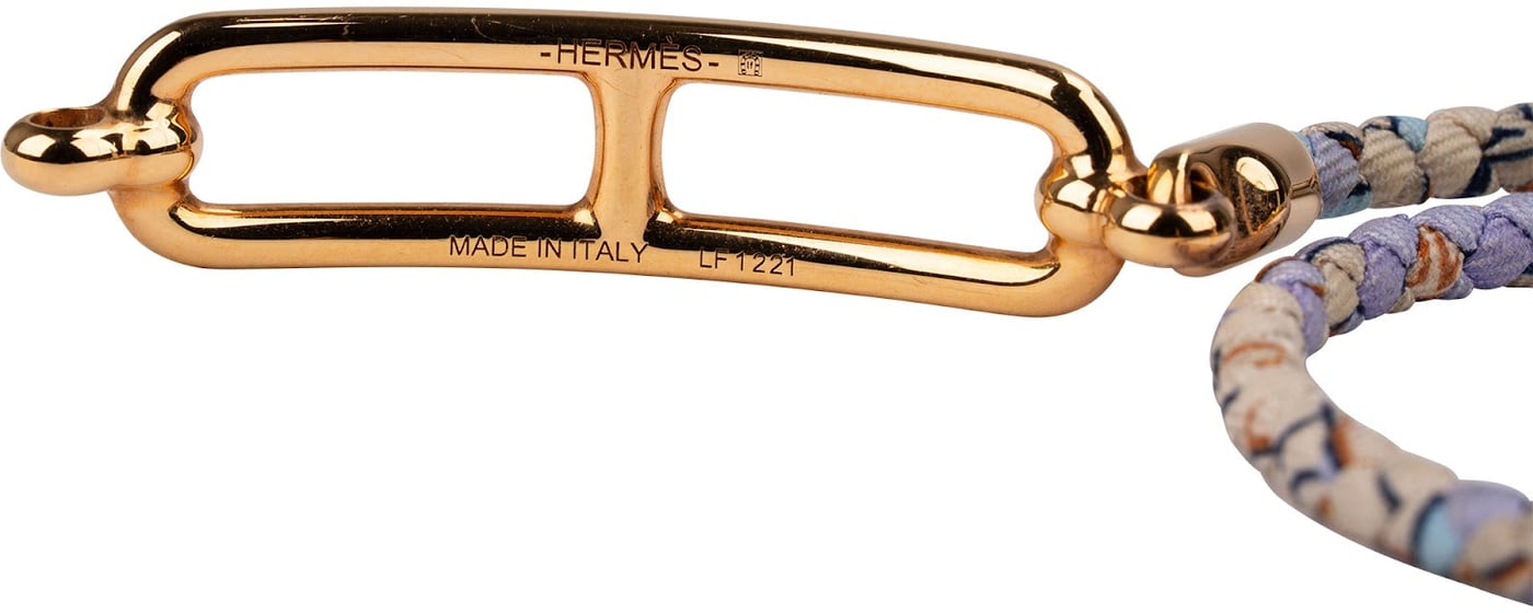 Hermès Tressè Multicolor Cotton Roulis Double Tour Bracelet