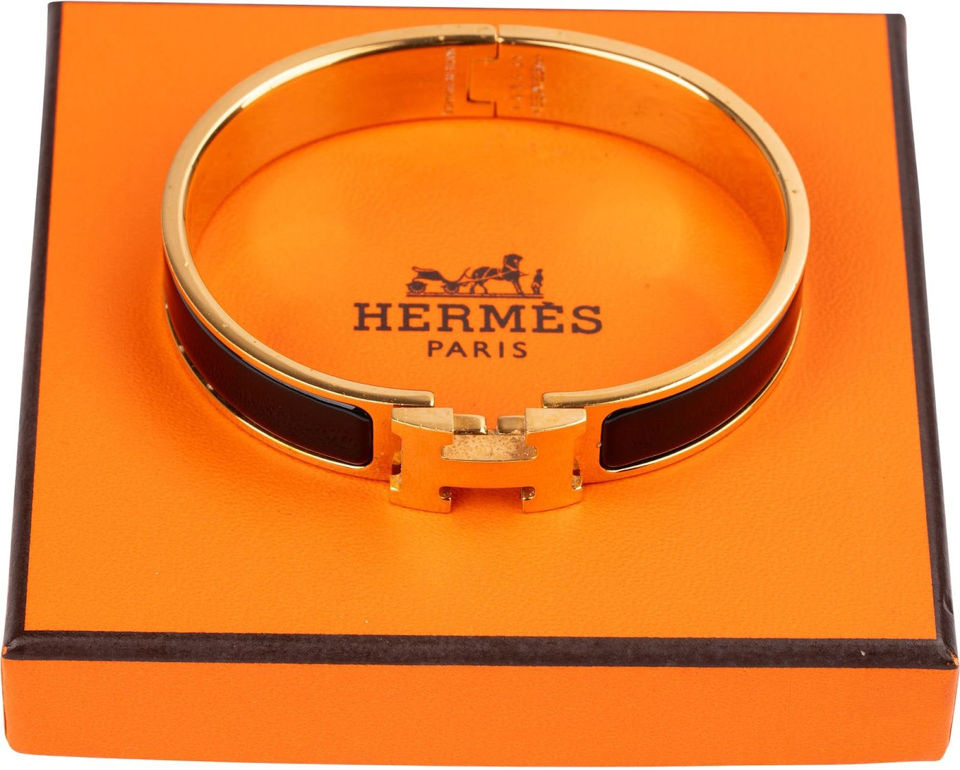 Hermès Gold Tone Clic H Bracelet