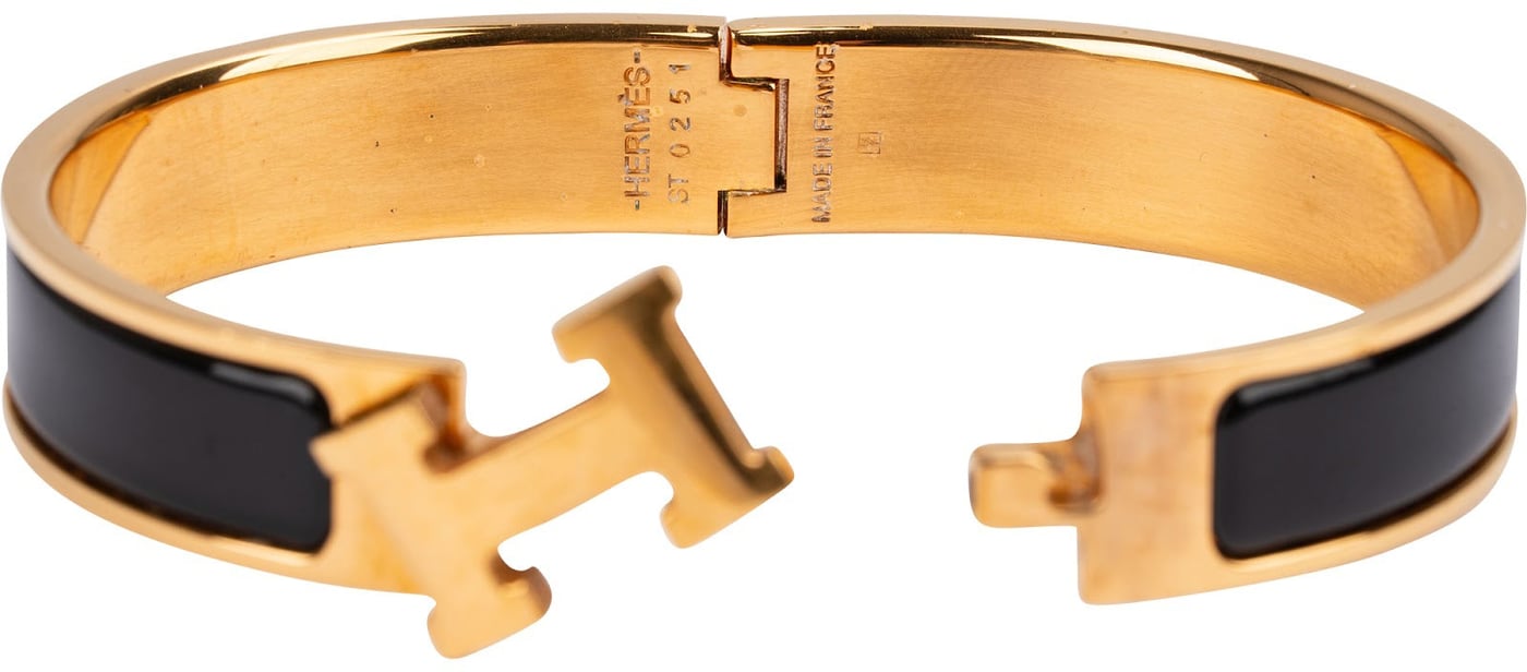 Hermès Gold Tone Clic H Bracelet