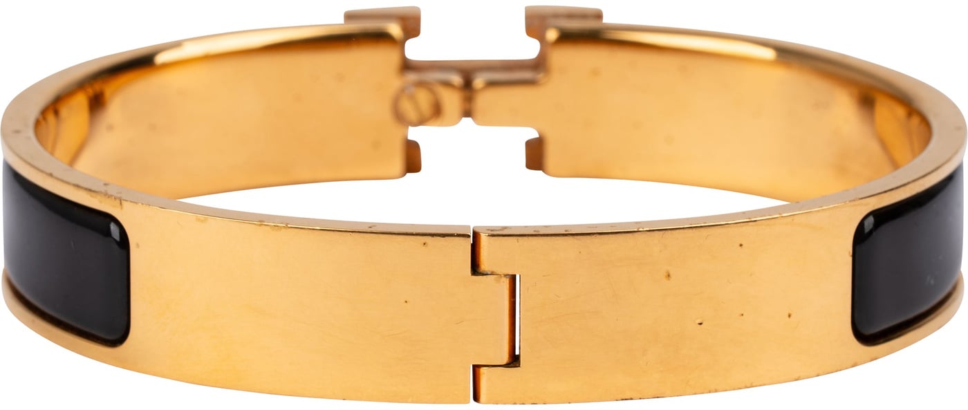 Hermès Gold Tone Clic H Bracelet
