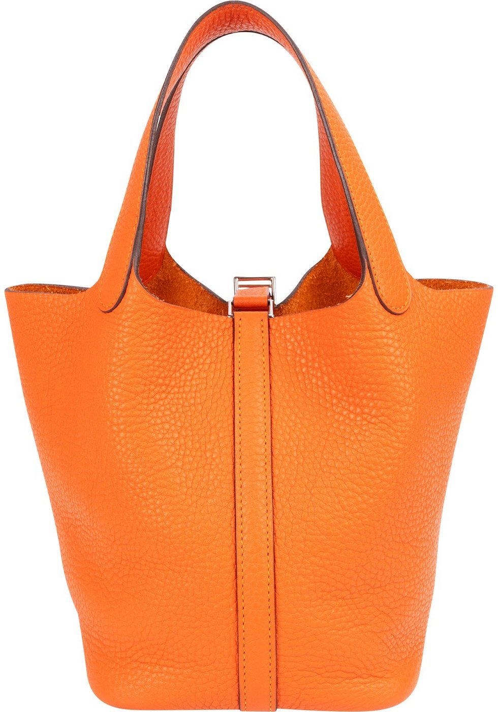 Hermès Tangerine Orange Taurillon Clemence Picotin Lock 18 (PM) Handbag
