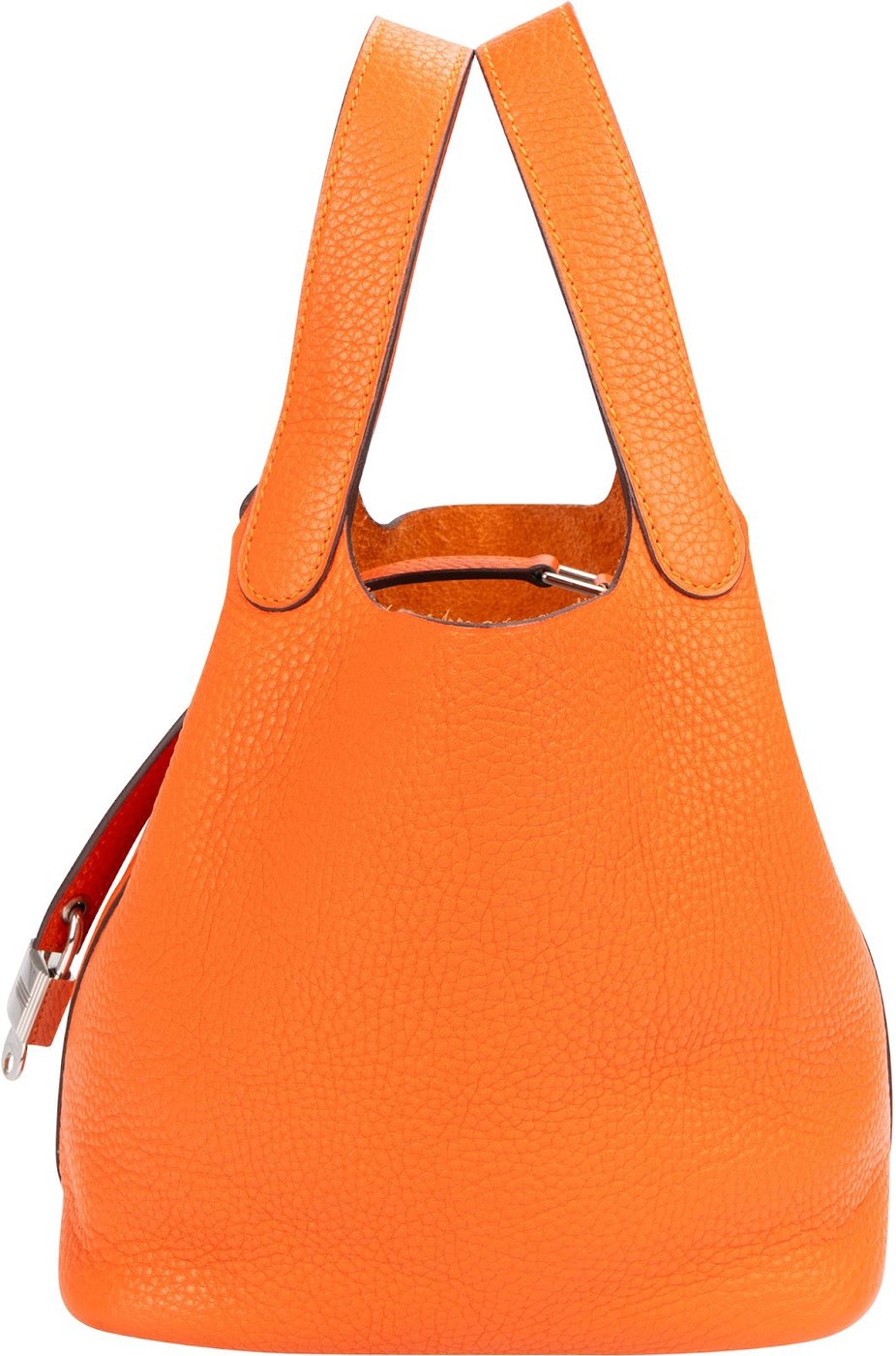 Hermès Tangerine Orange Taurillon Clemence Picotin Lock 18 (PM) Handbag