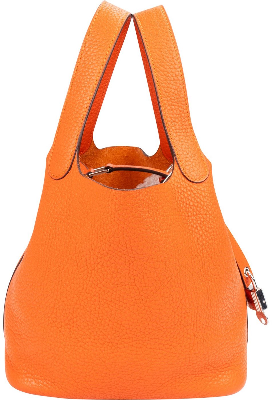 Hermès Tangerine Orange Taurillon Clemence Picotin Lock 18 (PM) Handbag