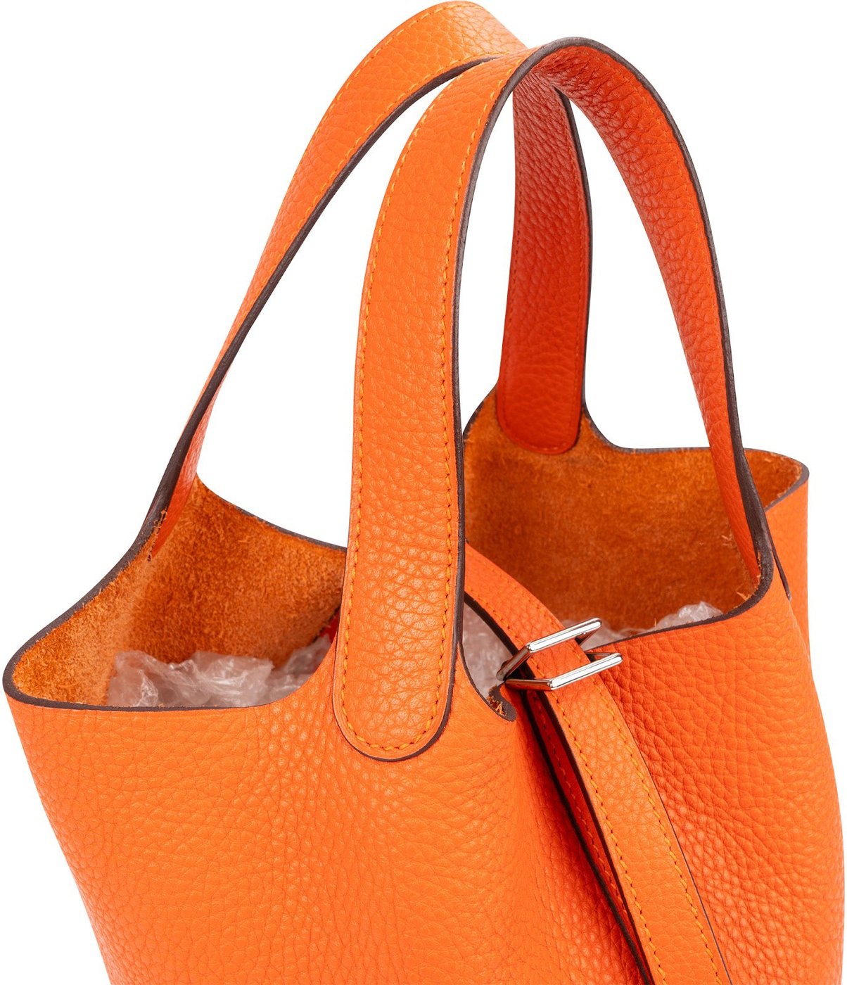 Hermès Tangerine Orange Taurillon Clemence Picotin Lock 18 (PM) Handbag