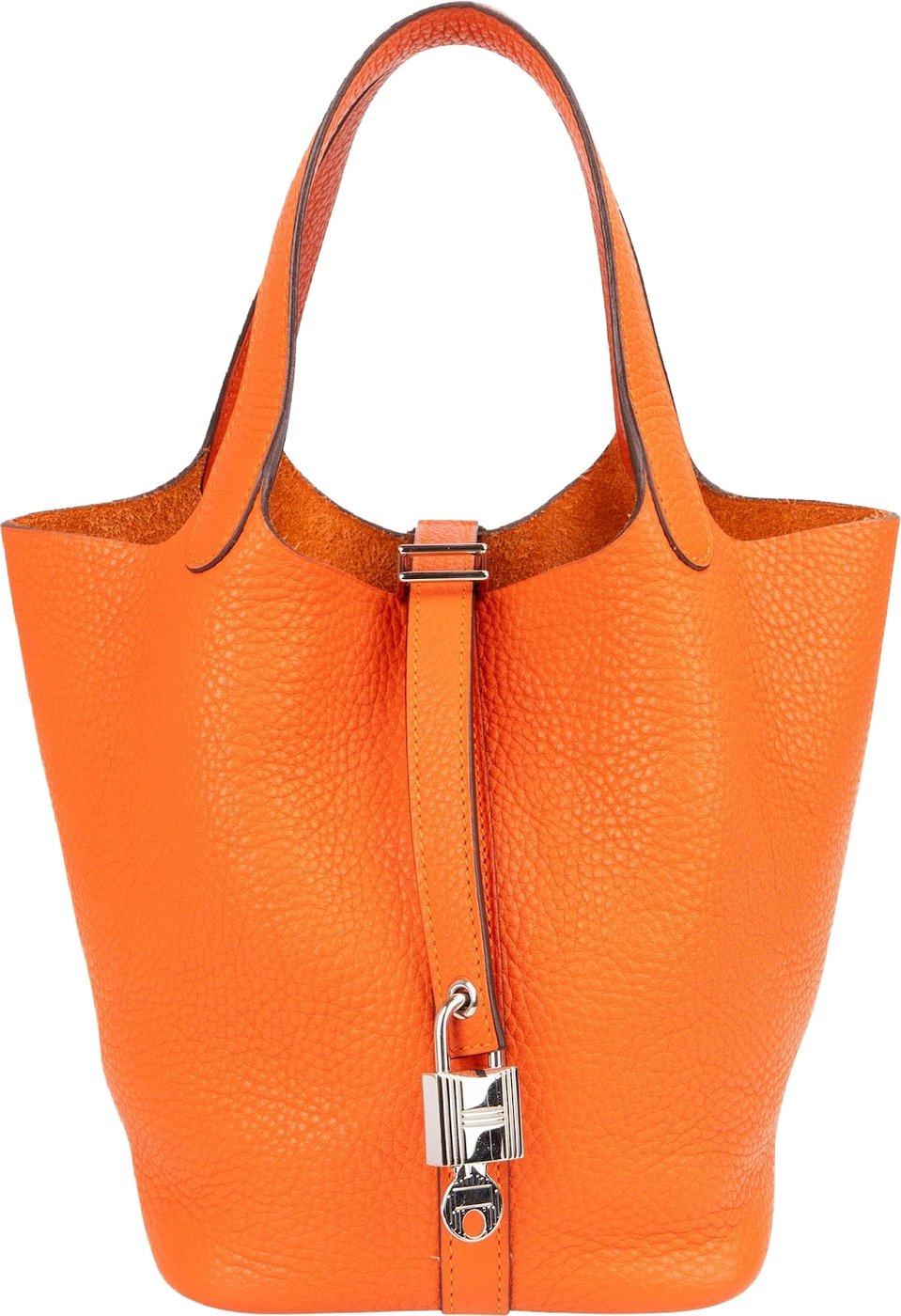 Hermès Tangerine Orange Taurillon Clemence Picotin Lock 18 (PM) Handbag