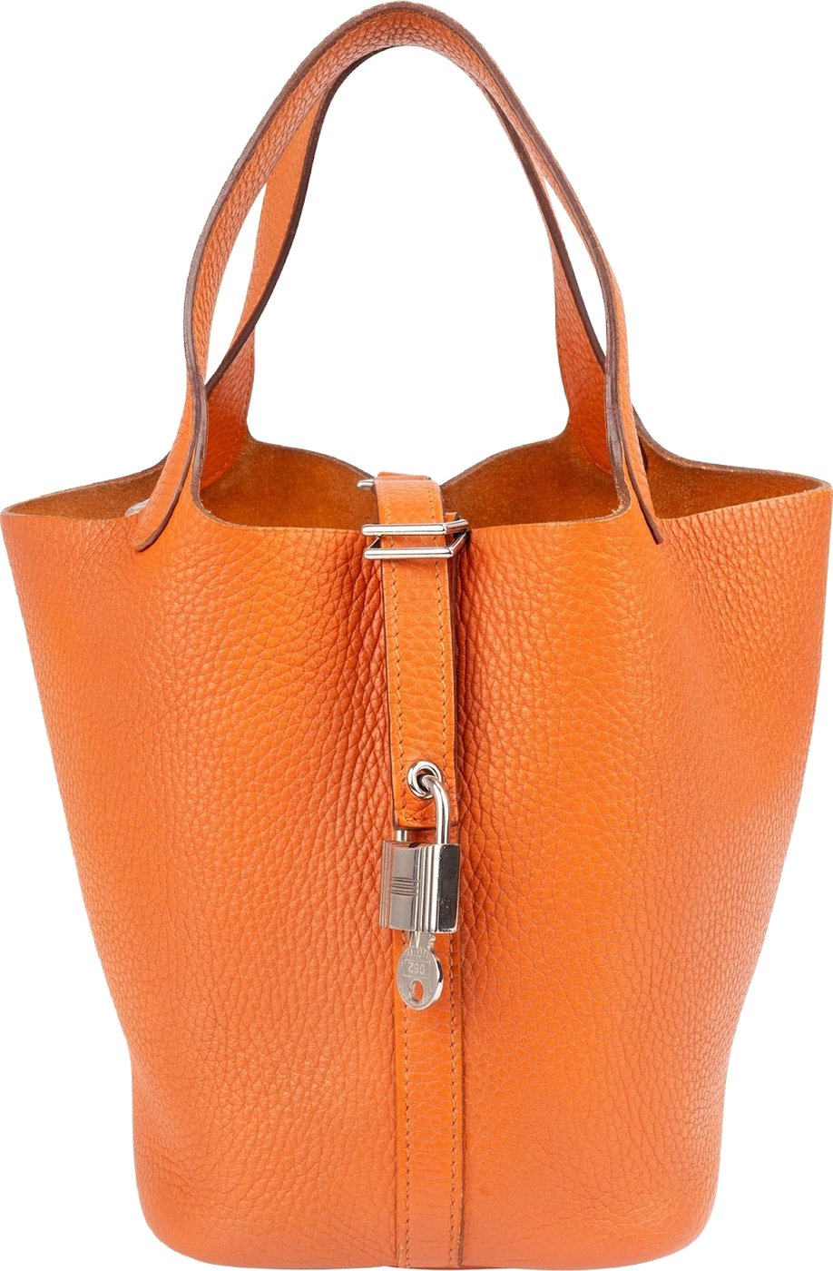 Hermès Potiron Orange Taurillon Clemence Picotin Lock 18 (PM) Handbag