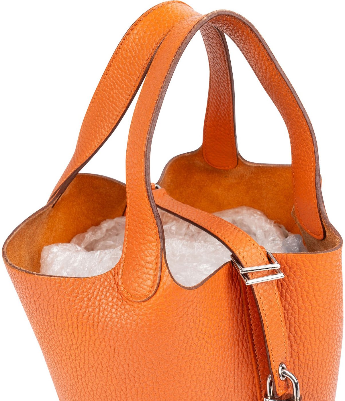 Hermès Potiron Orange Taurillon Clemence Picotin Lock 18 (PM) Handbag