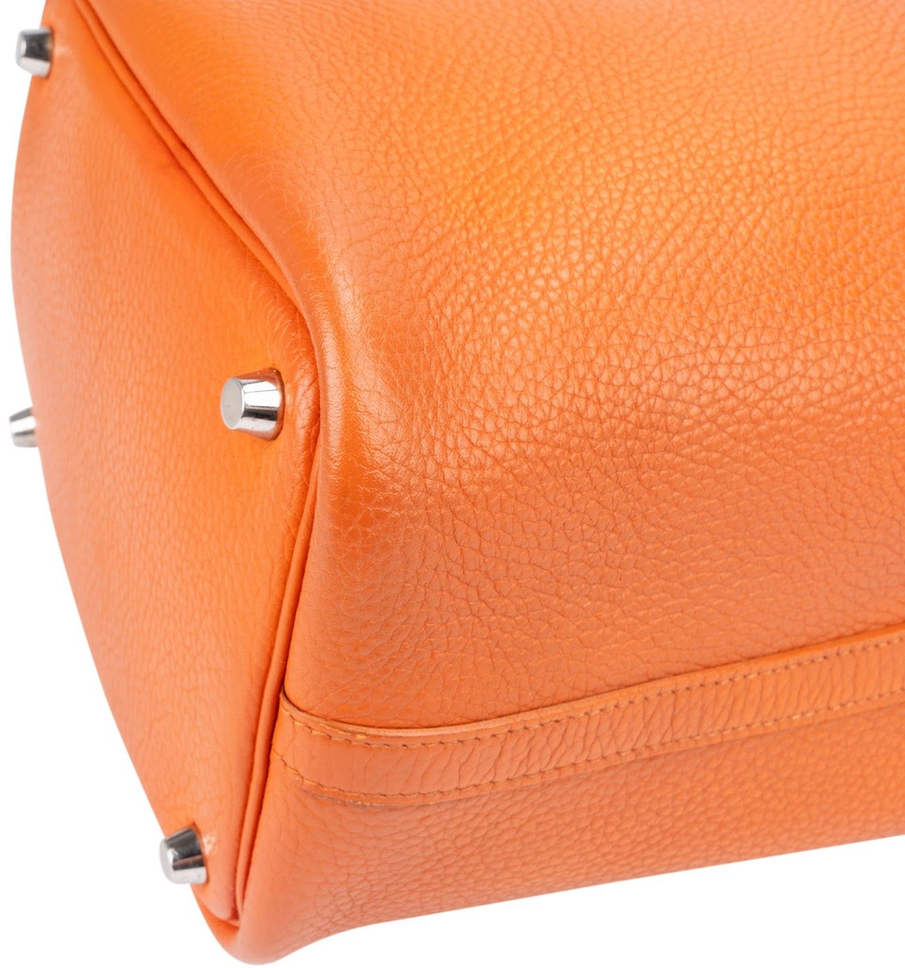 Hermès Potiron Orange Taurillon Clemence Picotin Lock 18 (PM) Handbag