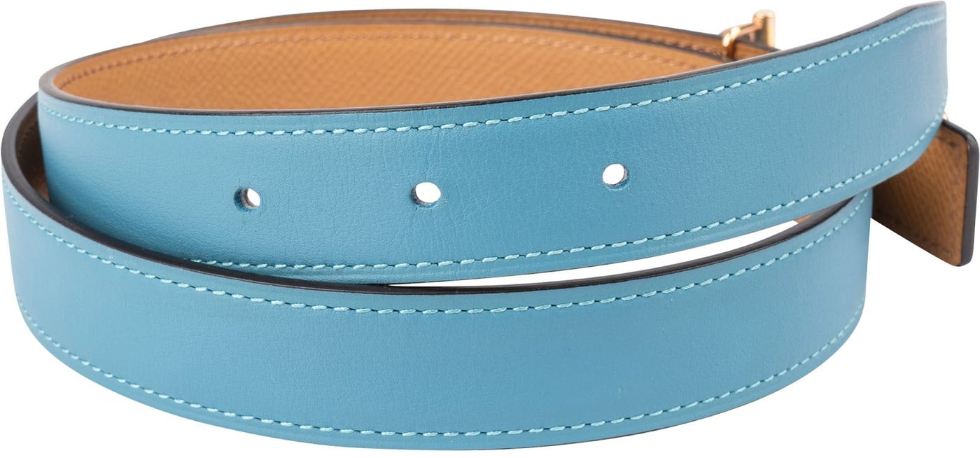 Hermès Multicolor Leather 2023 Gamma H Reversible Belt (70)