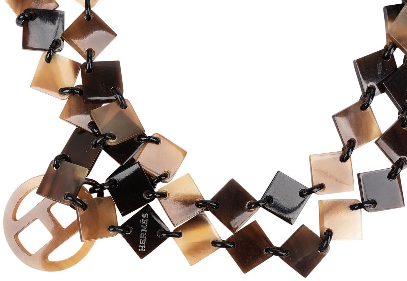 Hermès Buffalo Horn Vietnam Sautoir Necklace