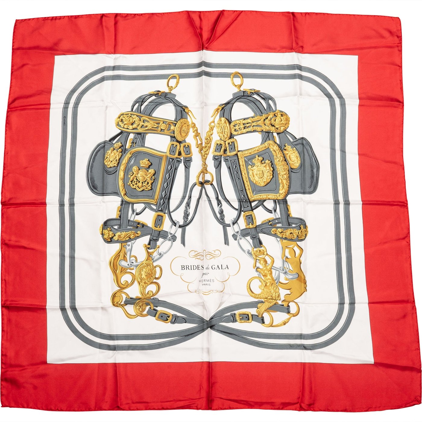 Hermès Classic "BRIDES de GALA" Silk Carre 90 Scarf Tuch