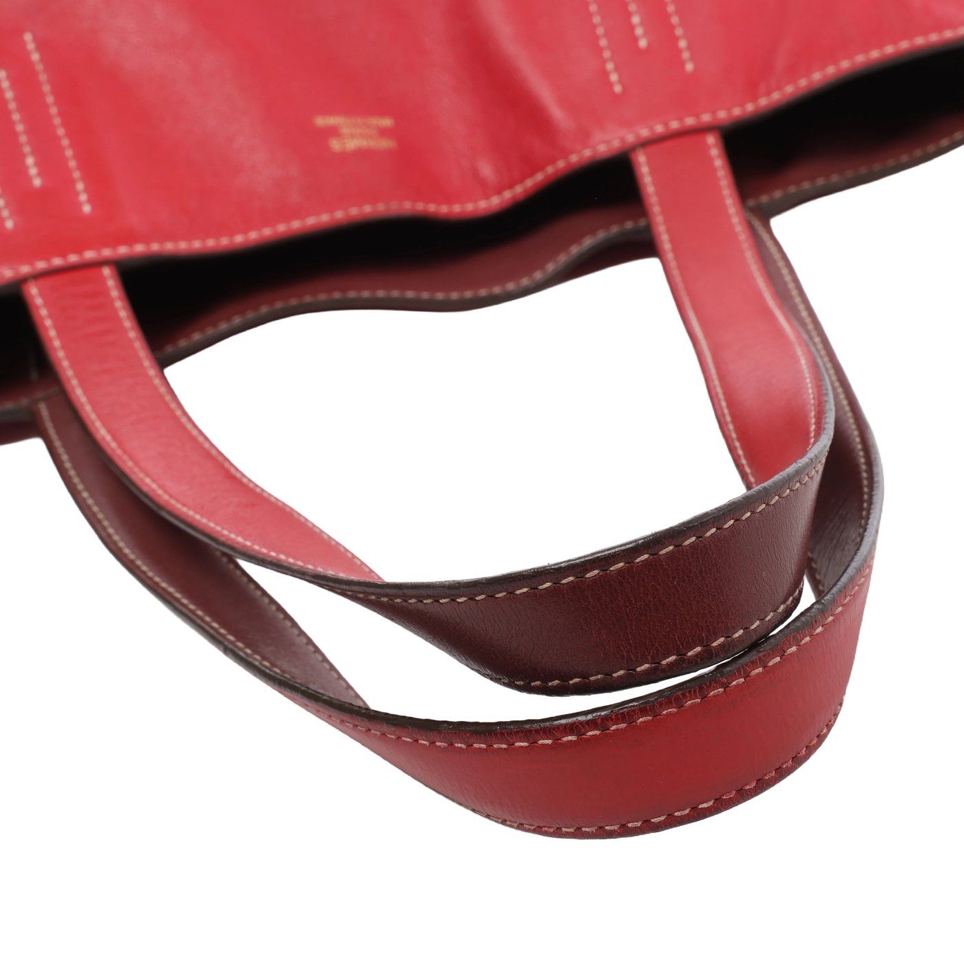 Hermès Double Sense 28 Veau Sikkim Shoulder Bag in Red Rosewood x Rouge Ash □O: 2011