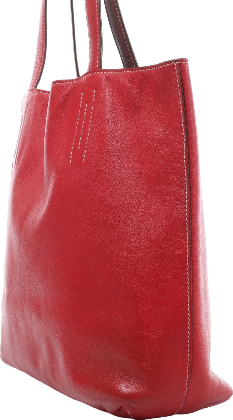 Hermès Double Sense 28 Veau Sikkim Shoulder Bag in Red Rosewood x Rouge Ash □O: 2011